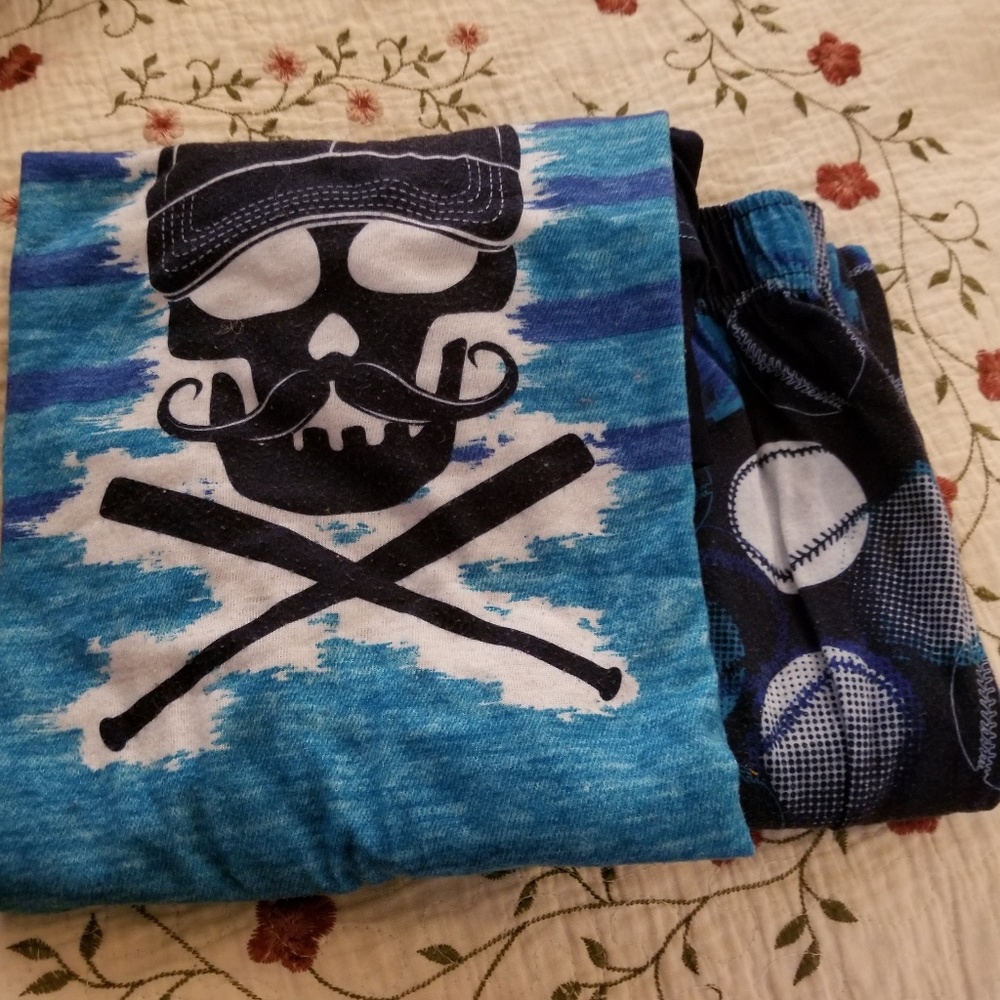Baseball & Skull Pajamas. 👁❤OFFERS